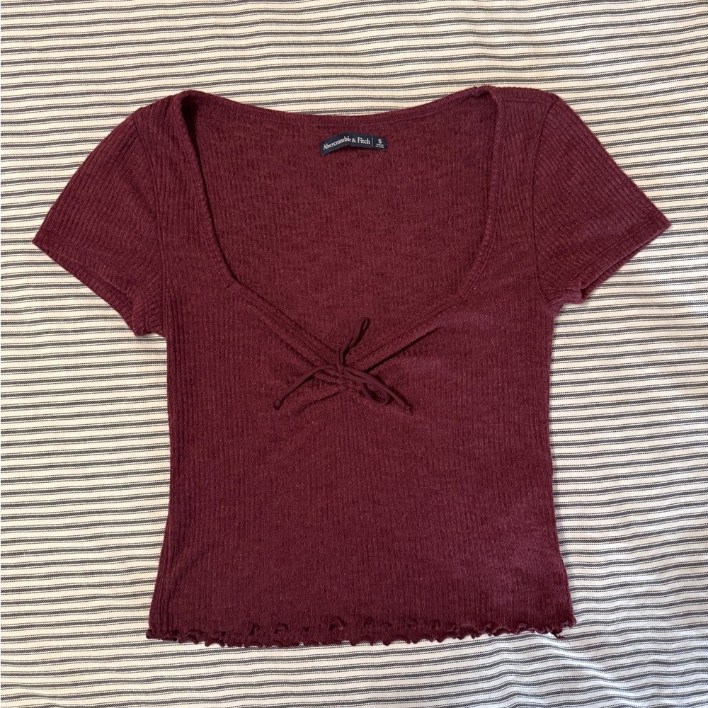 Abercrombie & Fitch Women's Burgundy Top